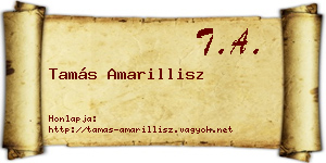 Tamás Amarillisz névjegykártya