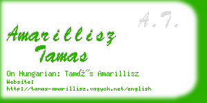 amarillisz tamas business card